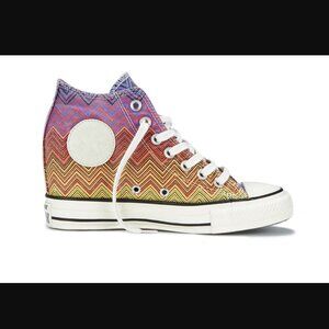 Converse x Missoni Lux Mid Hidden Wedge Chevron Canvas Sneakers